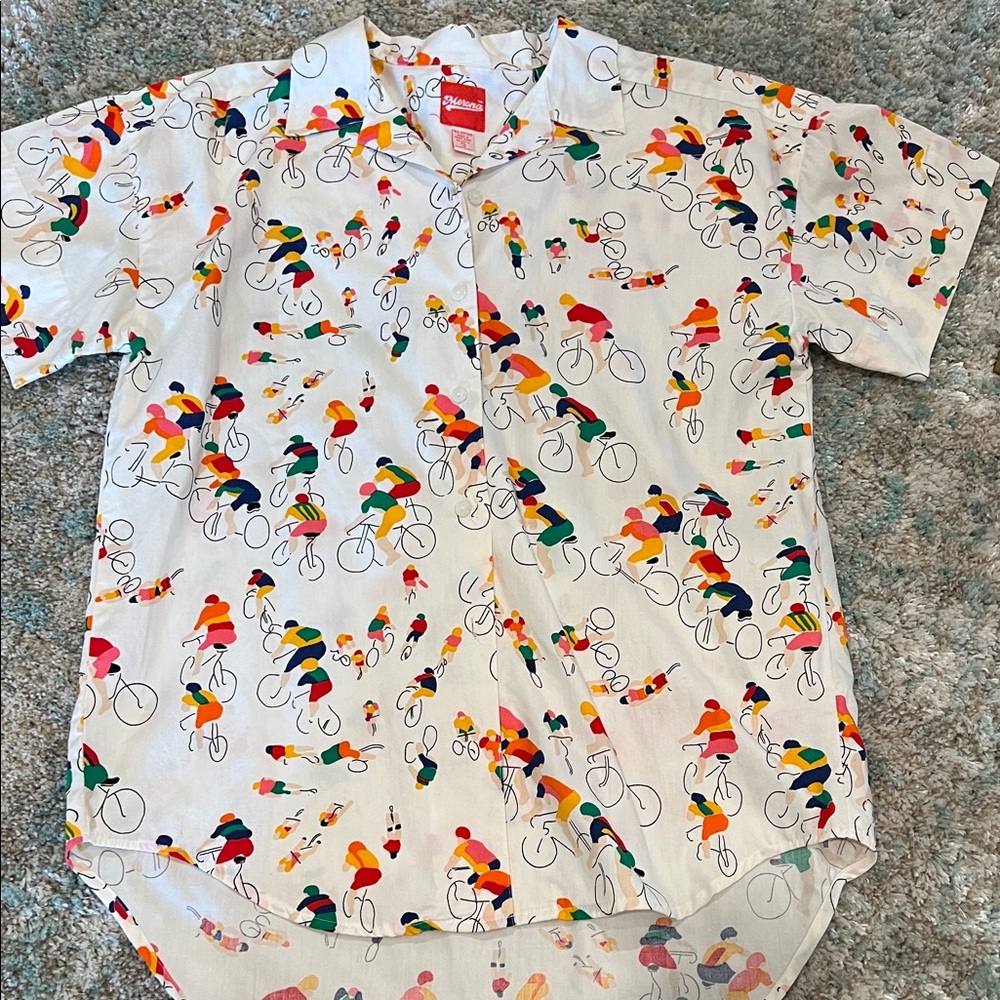 Reyn Spooner Multicolor Cyclist Print Men's Shirt